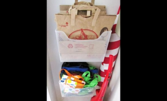 旧物改造塑料袋收纳