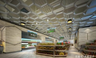 现代超市设计效果图
