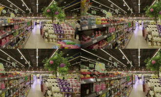 超市货架摆货造型